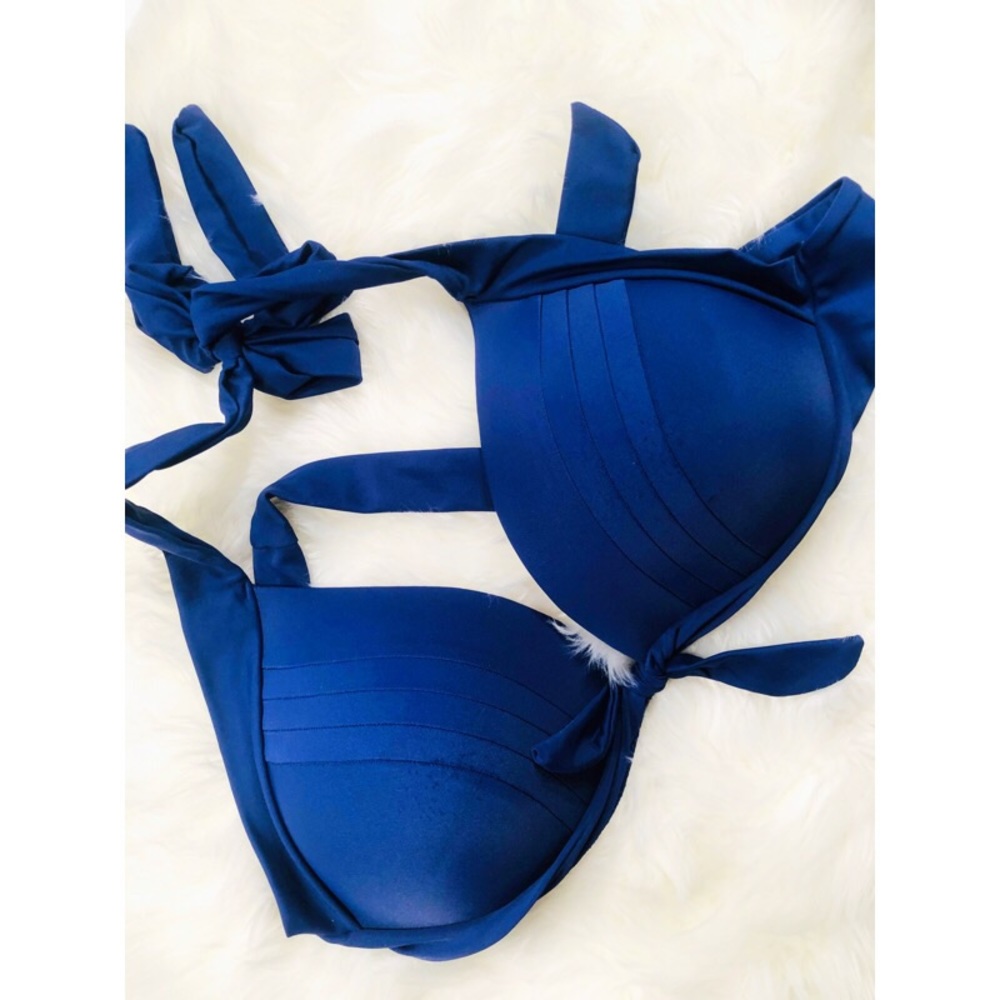 Fashion Nova Navy Blue Plus Size Bikini Top✨3X!